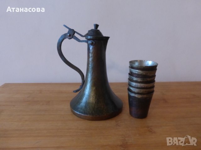 Стар меден сервиз за греяна ракия 1920 г, снимка 11 - Антикварни и старинни предмети - 42381110