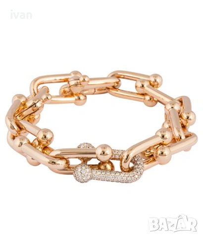 гривна Tiffani 18к позлата в кутия 16. 5см, снимка 2 - Гривни - 53344047