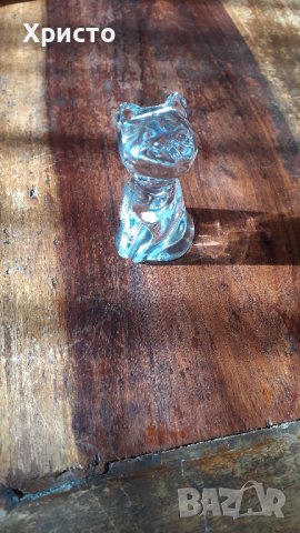 чешки кристал коте фигурка Бохемия, Bohemia Crystal, чисто нова, снимка 4 - Статуетки - 34498976