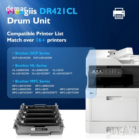 Съвместими барабани Meagiis DR421CL за Brother, 4 броя, снимка 2 - Консумативи за принтери - 51691155