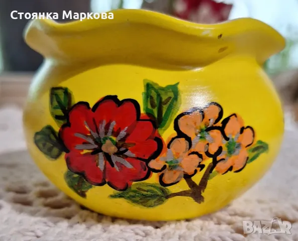 Малки керамични вазички-кашпи, снимка 4 - Вази - 50177585