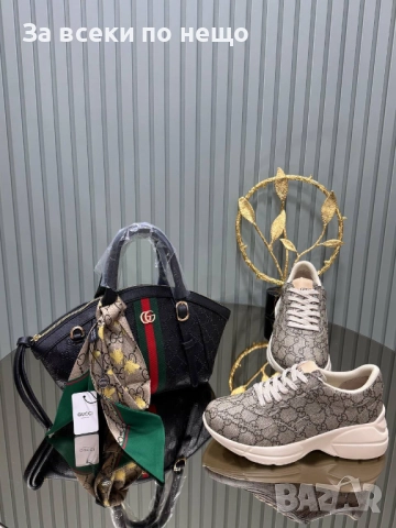 Louis Vuitton Gucci Комплект Дамска Чанта и Дамски Маратонки - Различни Цветове И Модели Код SK409, снимка 5 - Чанти - 52870916