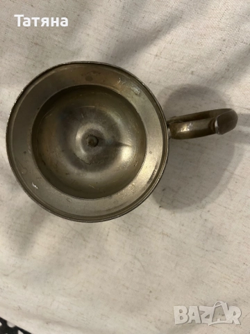 Свещник за голяма свещ от калай, снимка 3 - Декорация за дома - 52596609