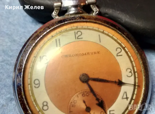 CHRONOMETRE Стар РЯДЪК КОЛЕКЦИОНЕРСКИ ДЖОБЕН ЧАСОВНИК 48679, снимка 10 - Антикварни и старинни предмети - 48006332