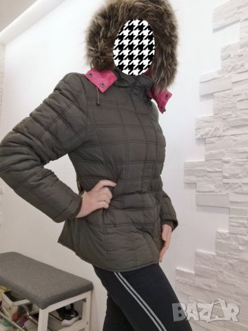 Дамско зимно яке с качулка естествена кожа, Authentic, 44 размер, XL