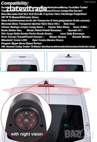 КАМЕРА ЗА MERCEDES-BENZ SPRINTER VITO VIANO CRAFTER VW CRAFTER TRANSPORTER, 9353, снимка 4 - Камери - 38061561