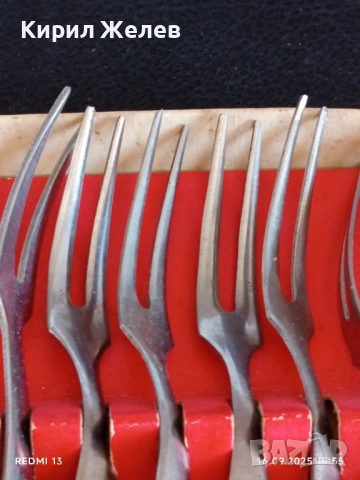 Комплект винтидж вилички за десерт, плодове редки за КОЛЕКЦИЯ 50481, снимка 3 - Други ценни предмети - 51734087