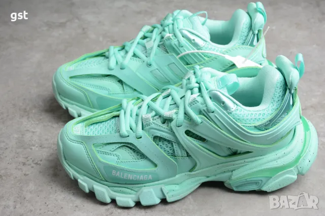 Редки Баленсиаgа Balenciaga Tiffany Green Track Sneakers Маратонки Унисекс , снимка 6 - Маратонки - 49930535