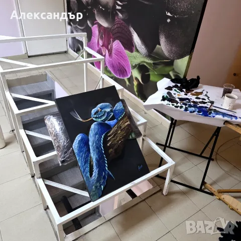 Картина змия на дърво, снимка 5 - Змии - 56047637