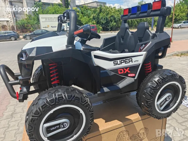 X двуместен акумулаторен джип BEAST 4x4 бял, снимка 7 - Детски велосипеди, триколки и коли - 55991042