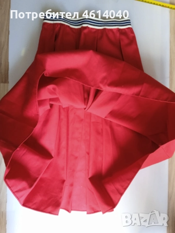 Пола червена 36 размер Франция, снимка 6 - Поли - 52375546