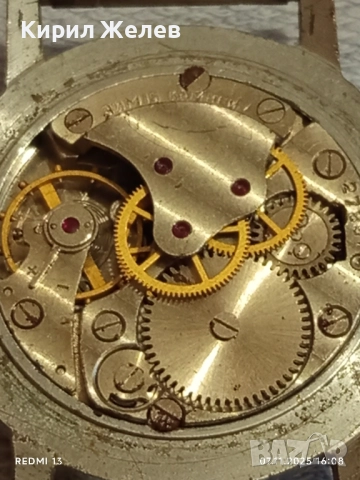 Стар механичен часовник мъжки ЗИМ 15 КАМЪКА СССР баланса работи 51921, снимка 9 - Антикварни и старинни предмети - 52333732