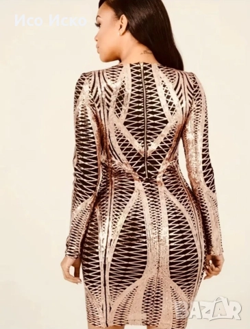 Дамска модерна рокля , снимка 3 - Рокли - 52569435