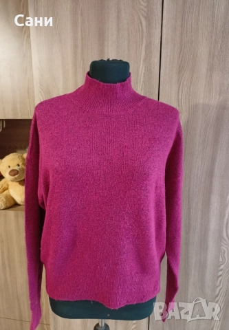 Розов лилав пуловер , снимка 3 - Блузи с дълъг ръкав и пуловери - 52591600