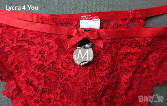 Censored M размер комплект в червено с чорапи, колан и прашка, снимка 6 - Бельо - 47740338