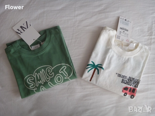 Нова Детска зелена блуза ZARA с дълъг ръкав размер 98, снимка 10 - Детски тениски и потници - 52947556