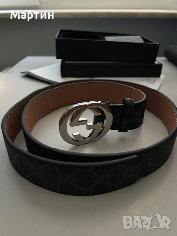 Колан и портфейл Gucci, снимка 6 - Колани - 51693577