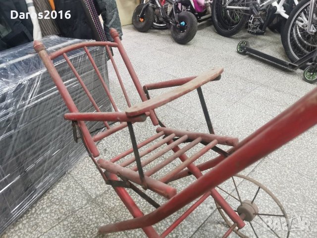 Много стара детска дървена количка, снимка 15 - Други ценни предмети - 31354894