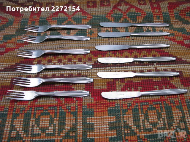 Комплект вилици и ножове-12бр, снимка 1 - Прибори за хранене, готвене и сервиране - 30846123