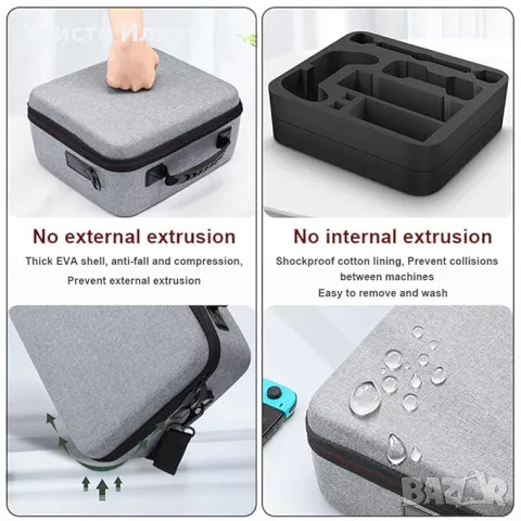 Чанта за съхранение Твърд Калъф за пренасяне Nintendo Switch Oled Нинтендо Кейс Куфар, снимка 5 - Аксесоари - 48613580