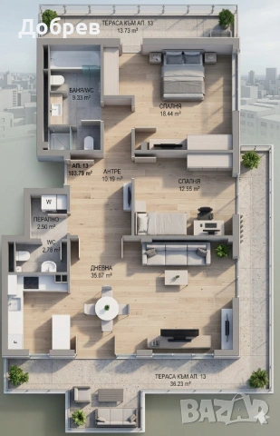 3 стаен ДО КЛЮЧ/ Панорама - морска+парк/ ОТ СОБСТВЕНИК без комисионна, снимка 4 - Апартаменти - 54231052