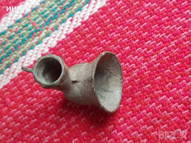 Османска бронзова лула 3, снимка 3 - Антикварни и старинни предмети - 52733876