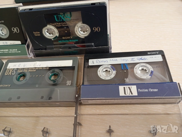 Лот от 5 бр Хромни аудио касети Sony UX 90 UX-S 90, снимка 2 - Аудио касети - 53324419