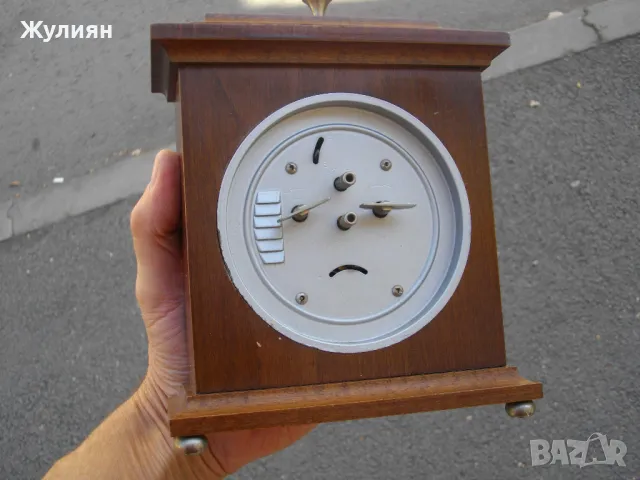 СТАР НАСТОЛЕН КАМИНЕН ЧАСОВНИК БУДИЛНИК VEGLIA , снимка 6 - Антикварни и старинни предмети - 47378909