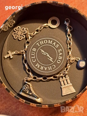 сребърна гривна Thomas sabo Charm club със 5 талисманчета 