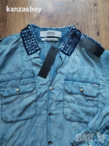 Replay - страхотна дамска риза НОВА С ЕТИКЕТИ ХС, снимка 4 - Ризи - 51660092