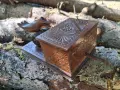 Стара Дървена Кутия за Цигари с Дърворезба и Птица от Соца, снимка 12