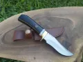 Висококачествен ловен нож стомана D2 с кожена кания,LN406, снимка 4