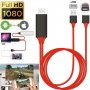 HDMI кабел за телефон към телевизор, iPhone iPad Android, Цифров AV адаптер 1080P, снимка 5