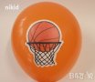 Баскетбол Баскетболисти Баскетболна топка Обикновен надуваем латекс латексов балон парти хелий и газ, снимка 2