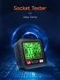 D9C Тестер за контакти UK, RCD тестер за щепсели, детектор на контакти с LCD дисплей, 3-пинов анализ, снимка 2