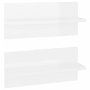 vidaXL Стенни рафтове, 2 бр, бял гланц, 40x11,5x18 см(SKU:807309, снимка 1 - Други - 44549125
