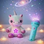 Плюшена играчка с нощна лампа 2в1 + детски фенер-проектор със светлинни картинки., снимка 7