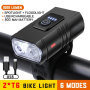 Ултра ярка LED светлина за велосипед, Двойна, Алуминиева, USB, 1000Lum, снимка 1