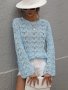 Дамски свободен пуловер с кръгло деколте, 3цвята - 023, снимка 4