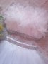 Бюстие с естествени пера и кристалчета и великолепна пола от тюл , снимка 2