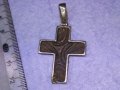 СТАР ОРНАМЕНТИРАН НАГРЪДЕН СРЕБЪРЕН КРЪСТ ОКСИДИРАНО СРЕБРО 925 с НУЖДА от ЛЕКА РЕСТАВРАЦИЯ 18723, снимка 6