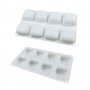 8 заоблени квадрати квадрат силиконов молд форма мус десерти гипс сапун, снимка 6