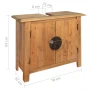 Тоалетка за баня рециклирана борова дървесина масив 70x32x63 см Код P1055, снимка 5