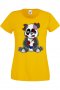 Дамска Тениска Panda Bear Zombi Gamer STAGE 2,Изненада,Повод,Подарък,Празник, снимка 2