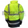  Зимно светлоотразително яке с качулка, работно яке, жълто яке , снимка 2