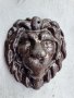 Лъвска глава апликация от чугун, снимка 1 - Антикварни и старинни предмети - 39908555
