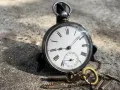 Английски стерлинг джобен часовник от 19-ти век, снимка 1