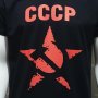 Нова мъжка черна тениска с трансферен печат СССР звезда, Русия, снимка 8