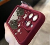 Червен коледен калъф за телефон, снимка 2