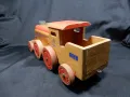 СТАРА РЕТРО ДЪРВЕНА ИГРАЧКА ЛОКОМОТИВ HABA GERMANY, снимка 3